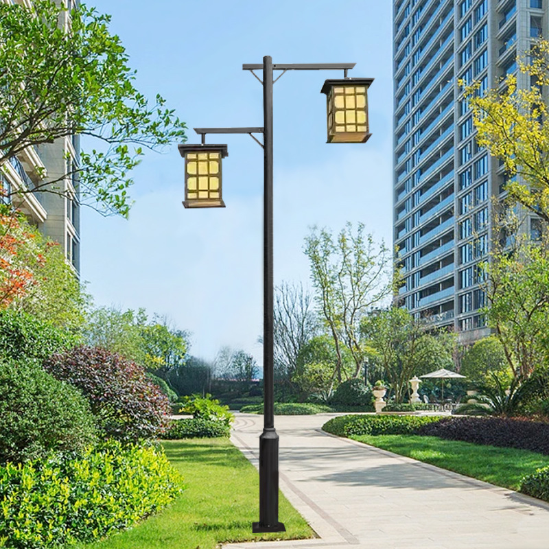 Solar outdoor garden lights, community garden garden lights, outdoor landscape lights, villa led garden lights, Chinese style details Picture