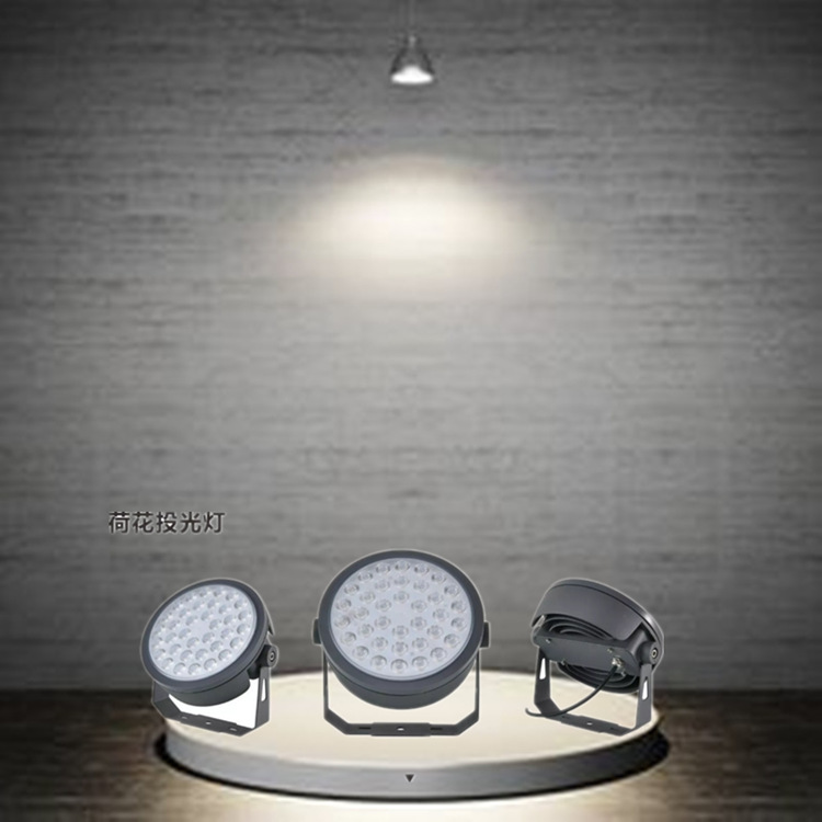 New LED circular floodlights 24W and 36W outdoor waterproof floodlights for lighting projects and outdoor courtyard lights Specification drawing