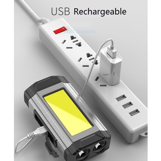 Rechargeable portable ultra bright LED work light flashlight Item Picture