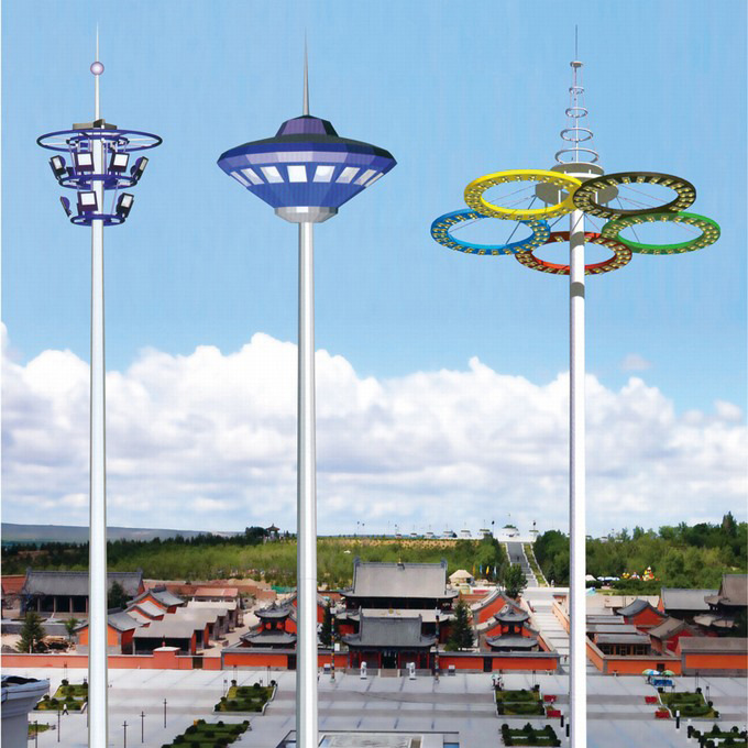 Retractable 15 to 50-meter led high-pole lights, port wharf square lights, floodlights, retractable high-pole lights details Picture