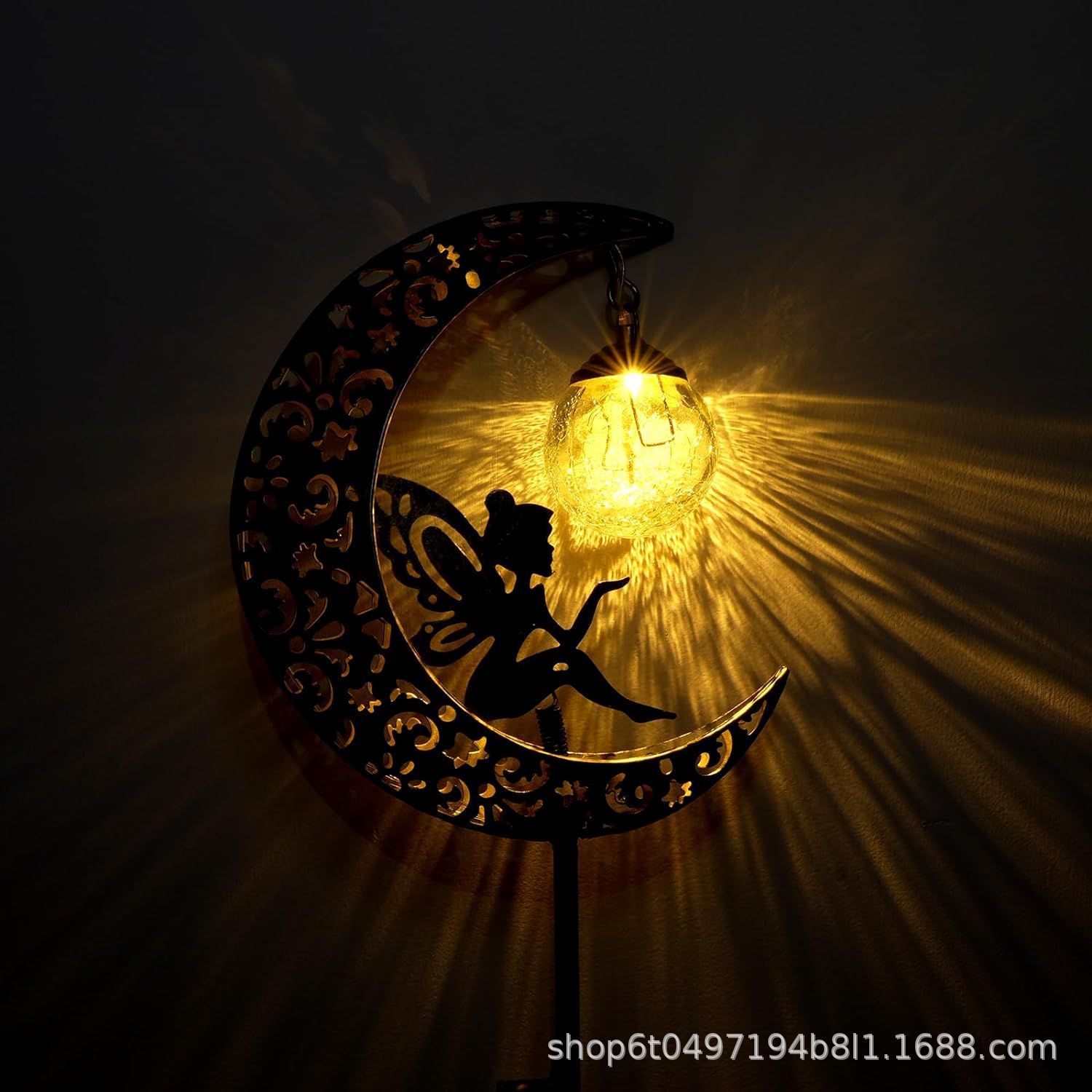 Cross-border bestsellers: Fairy solar moon lamp, ground plug lamp, lawn lamp, outdoor courtyard garden solar decorative lamp Specification drawing
