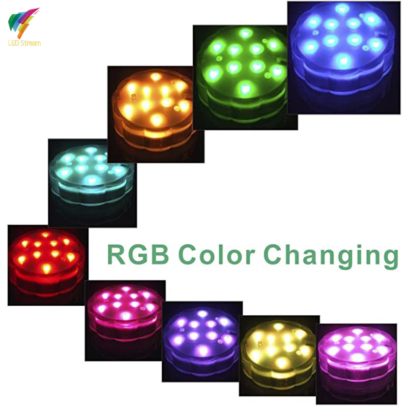 Underwater lights, LED diving floating lights, RGB seven-color bathtub lights, pumpkin lights, aquarium waterproof fish tank lights, swimming pool lights Item Picture