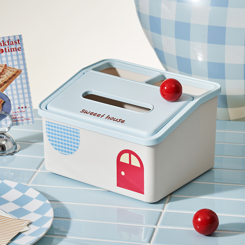 J06-7045 Home Creative multi-functional Tissue box, living room large-capacity tissue box, bedroom desktop simple style miscellaneous storage box Specification image