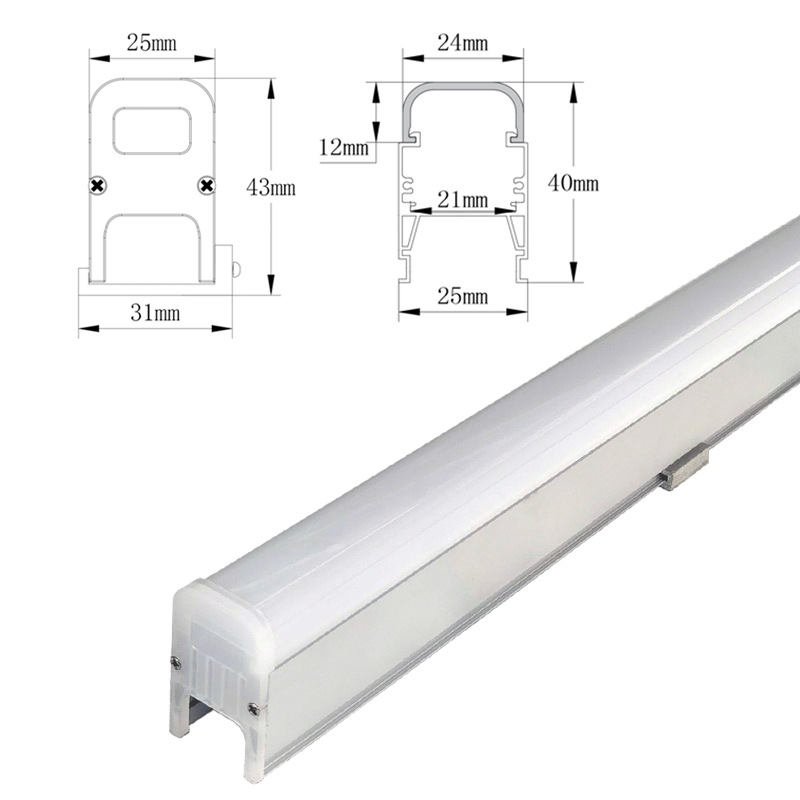 led outdoor contour lights, seven-color marquee lights, building, bridge, hotel exterior wall lighting project, waterproof guardrail pipes Specification drawing