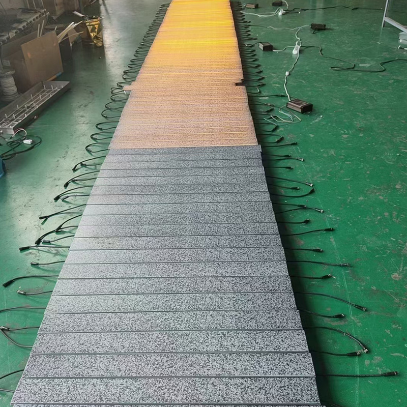 Stone-patterned LED sensor floor tile light, marble-patterned floor tile light, square waterproof luminous floor tile light, embedded Specification drawing