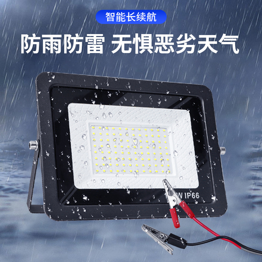 Street stall low-voltage floodlight, outdoor waterproof battery, night market street stall, Marine outdoor light, 12-85V DC lighting lamp Specification drawing