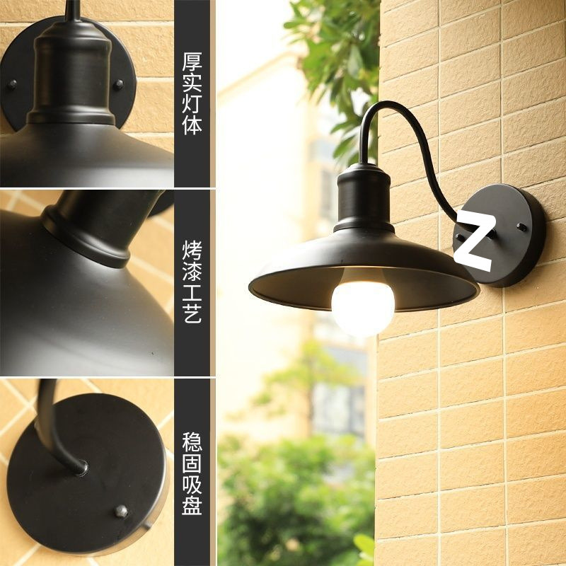 Outdoor waterproof wall lamps, street lamps, rainproof door and balcony lamps, outdoor lighting, American retro industrial wind speed, all sell well Specification drawing