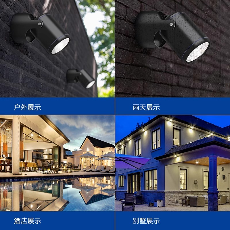✅ Outdoor spotlights, waterproof, adjustable Angle, advertising signs, wall lamps for shop storefronts, outdoor courtyard wall-washing projectors Item Picture