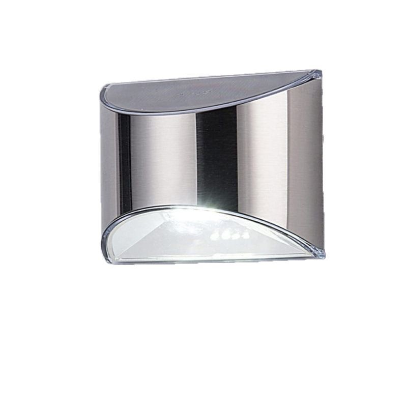 The manufacturer supplies solar stainless steel wall lamps, outdoor courtyard step lamps, 4-LED rainproof sensor lighting street lamps Item Picture