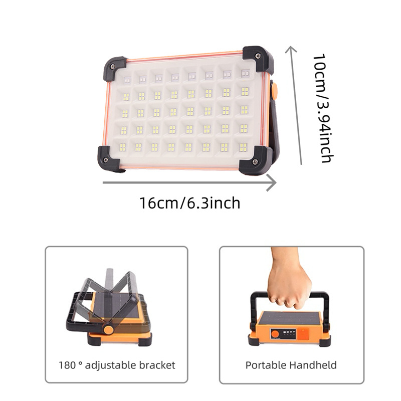 Cross-border solar-powered portable lamp, household outdoor garden lamp, multi-functional emergency lighting, camping night market wonder details Picture