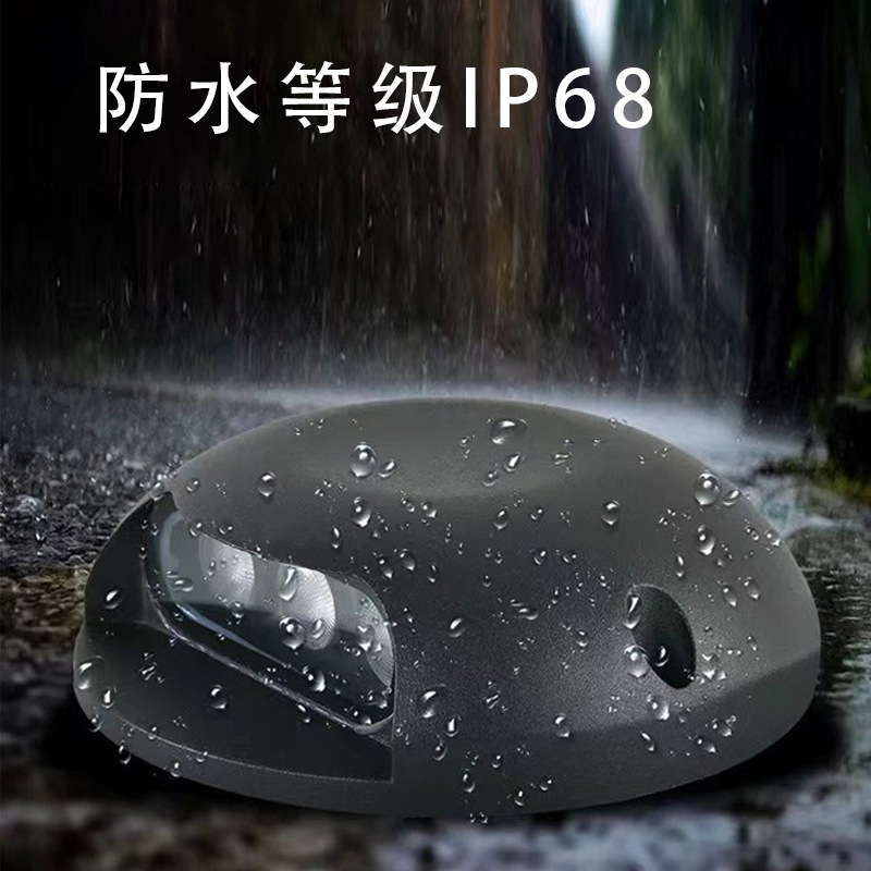 Outdoor waterproof walkway light, transparent walkway light, led turtle-back courtyard corridor spotlight, rgb exposed step light, DMX5 full figure