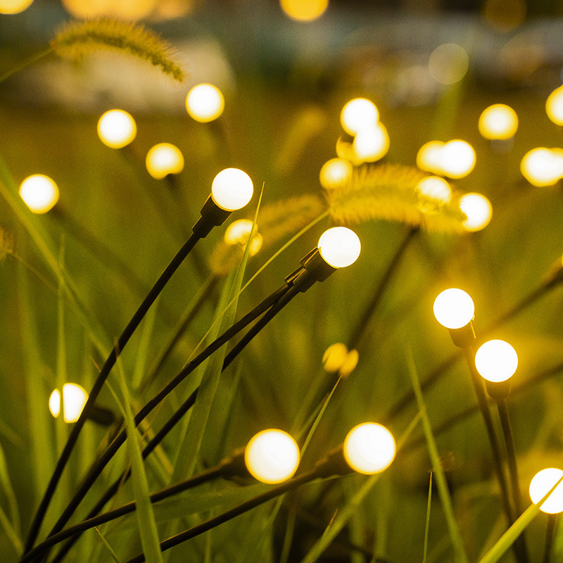 Plant firefly lights, ground insert lights, lawn lights, night lights, landscape lights, LED solar outdoor waterproof garden lights full figure