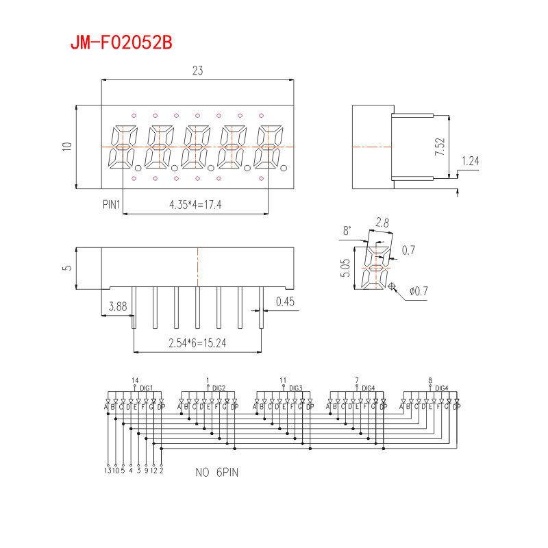 Industrial LED 5-digit digital tube series 0.39 industrial control digital display servo frequency conversion digital display LED screen details Picture