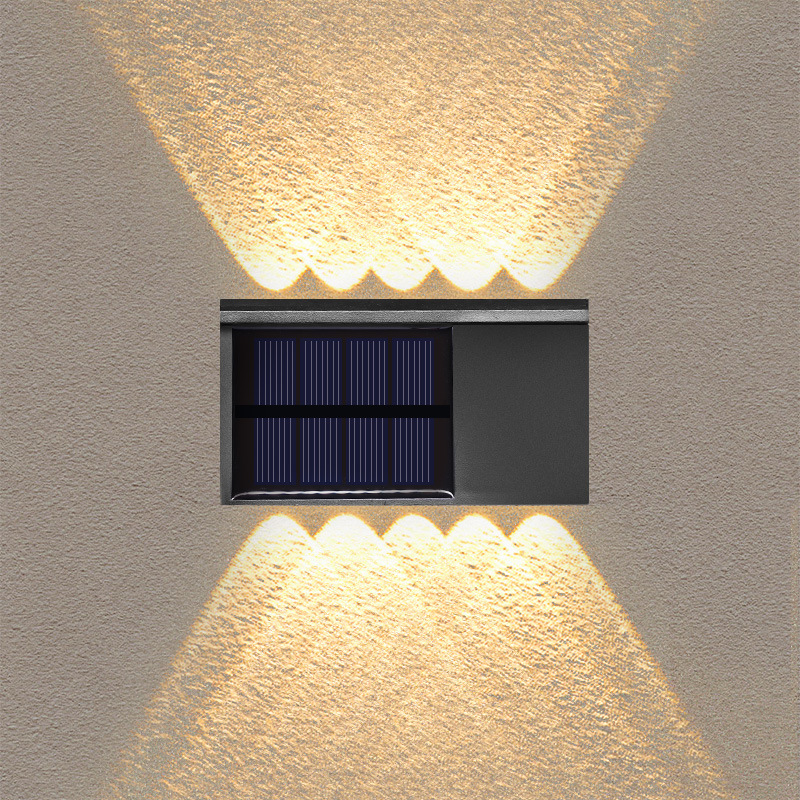 Solar wall lamps, outdoor garden lamps, household waterproof landscape lamps, villa garden wall-washing lamps, outdoor fence wall lamps details Picture