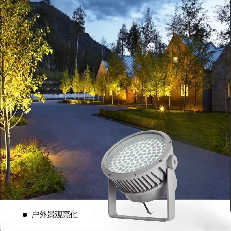 LED outdoor floodlights, park, grassland and garden waterproof tree lights, 24W, 36W, 56W, 100 round spotlights details Picture