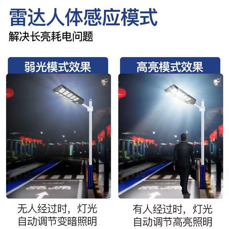 Solar-integrated street lamps, large and small models that are extremely bright details Picture