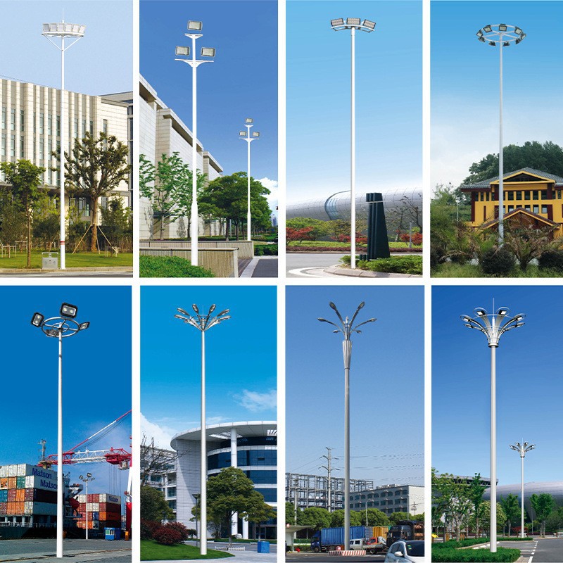 Outdoor square stadium, port stadium, sports lighting pole 15-25 meters, stadium LED Gao Meihua lighting fixtures details Picture