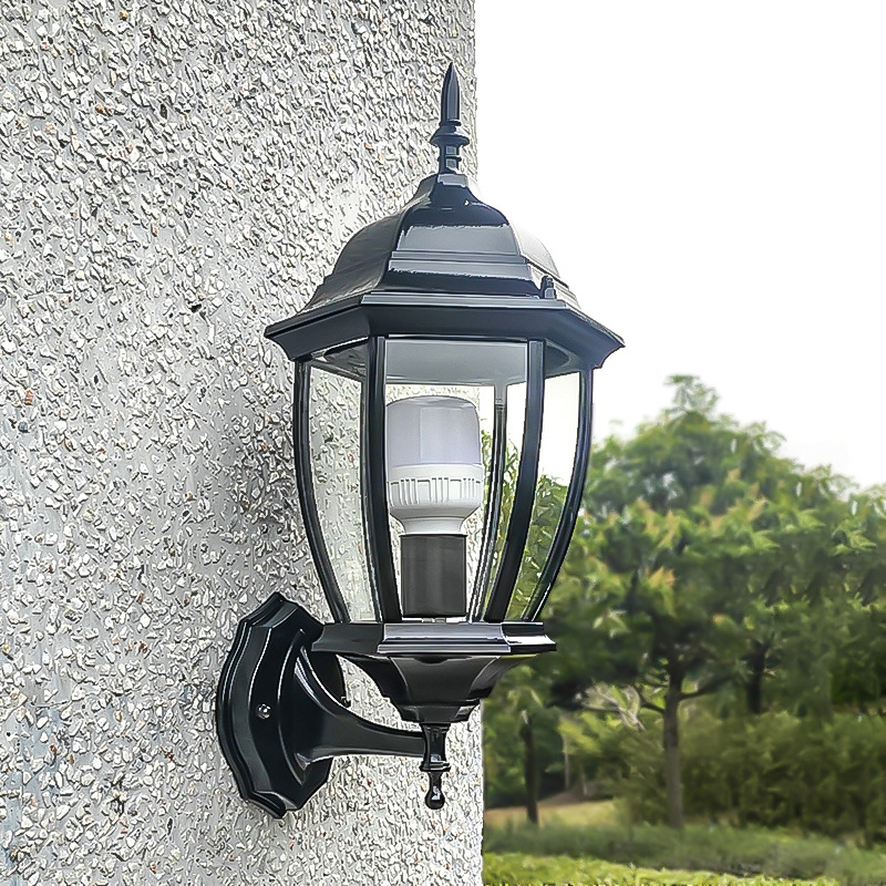 Outdoor wall lamps, waterproof garden lamps, European-style outdoor villa aluminum alloy staircase, corridor, American retro wall lamps Application Scenario