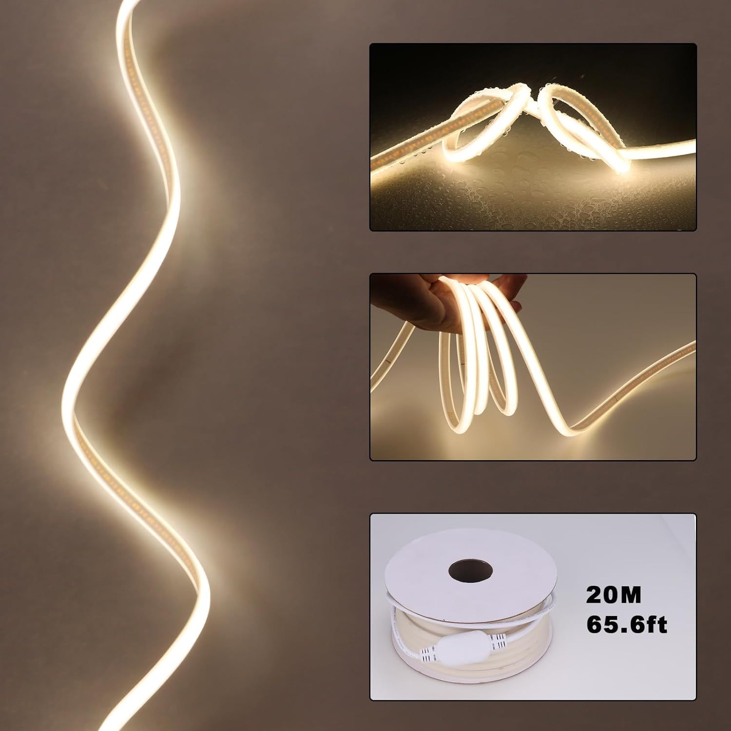 COB high-voltage light strip 220V outdoor waterproof silicone imitation neon light strip COB high-voltage light strip factory direct sales Specification drawing