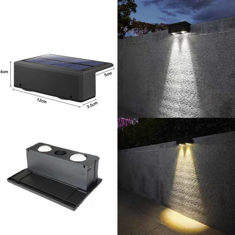 Solar-powered outdoor wall lamps, courtyard decorative hanging lamps, automatic lighting at night, fence wall-washing lamps, ambient color lamps, night lamps Application Scenario