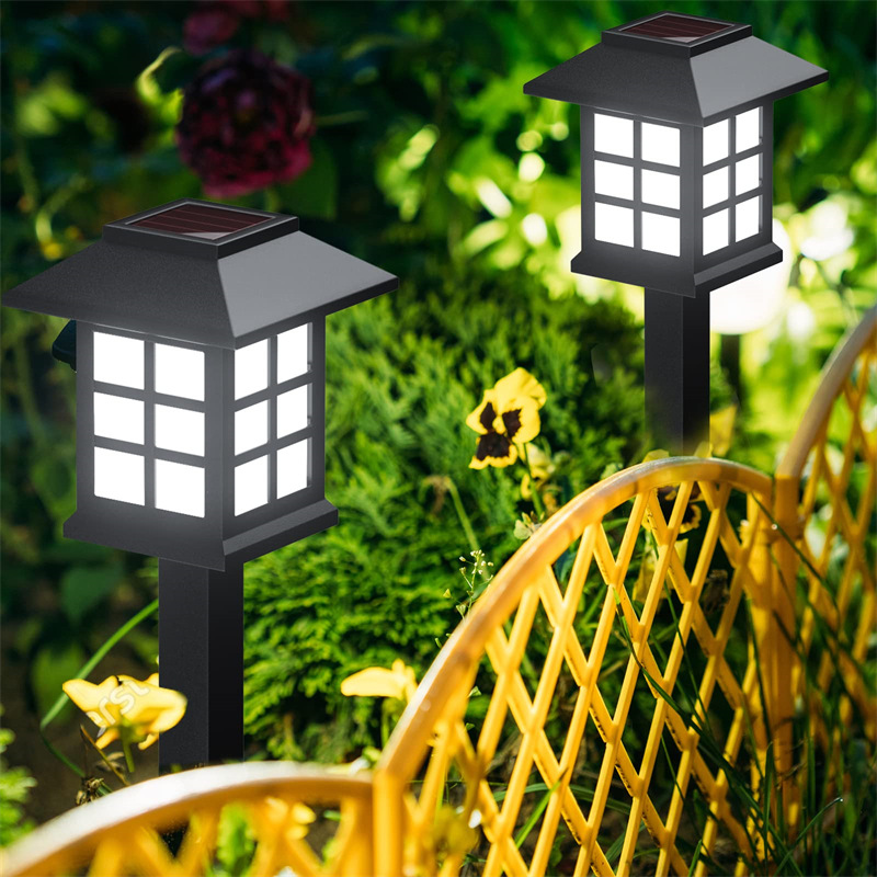 Solar lawn lights, ground insert lights, small palace and small house lights, outdoor garden and courtyard lights, ambient lights, retro landscape lights Application Scenario