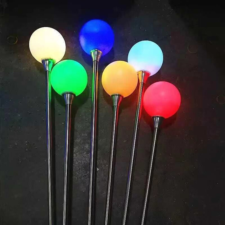 led light-emitting spherical reed lamp, acrylic spherical lamp, outdoor waterproof lawn lamp, garden lighting project ground plug lamp details Picture