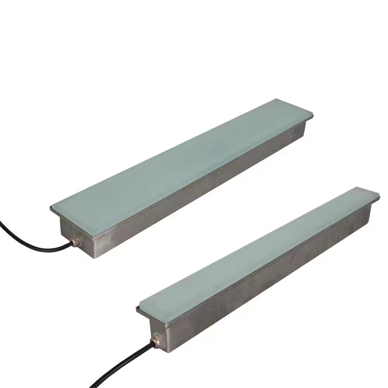 led floor tile light, long rectangular light emitting arc lines, embedded outdoor waterproof buried ground sensor floor light Item Picture