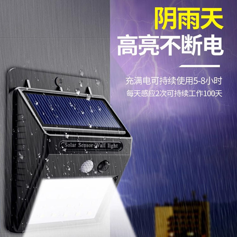 Projector lights, sensor outdoor villa exterior wall spotlights, ip65 waterproof lights, solar flush lights, led yard lights Specification drawing