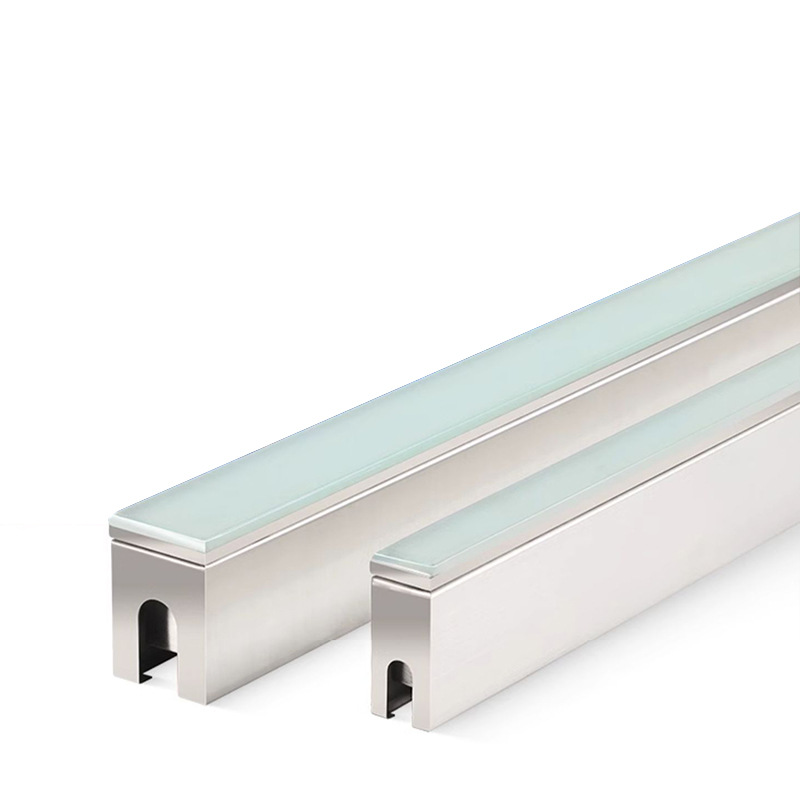 Outdoor waterproof long strip floor tile lights, underground lighting lane pre-embedded line lights, embedded led step buried lights Item Picture