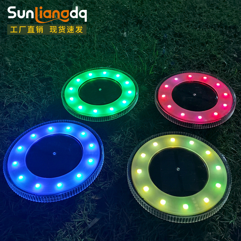 Sun Liang Electric's new solar ground lamp 12LED for courtyard garden and lawn decoration is in stock full figure