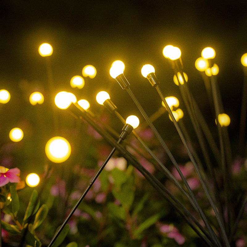 Plant firefly lights, ground insert lights, lawn lights, night lights, landscape lights, LED solar outdoor waterproof garden lights details Picture