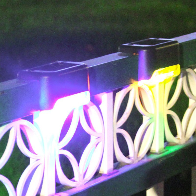【 Four-piece Set 】 Best-selling solar step lights, waterproof garden lights, decorative fence lights, railing and staircase step lights Application Scenario