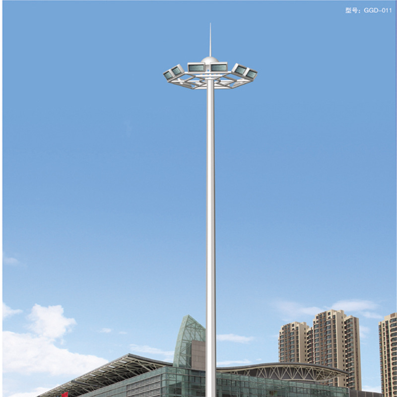 Wholesale high mast lights, outdoor square lights, football field and basketball court adjustable high mast lights, 15-meter, 20-meter and 30-meter street lamp poles details Picture