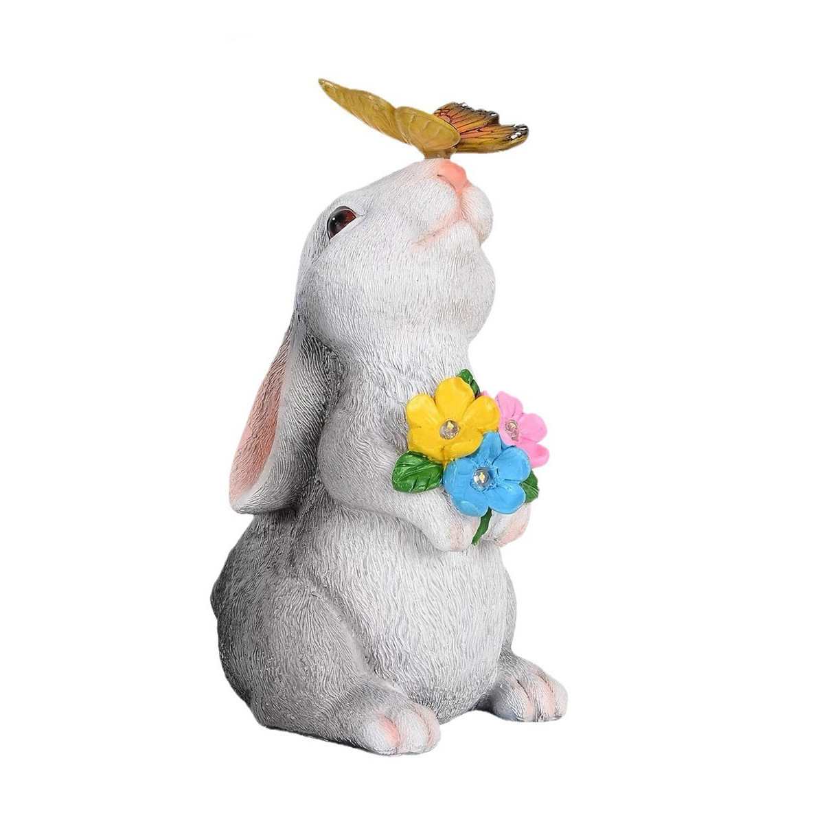 Outdoor waterproof rabbit-shaped lamp, creative sculpture, resin display lamp, courtyard landscape, solar garden decorative lamp Item Picture