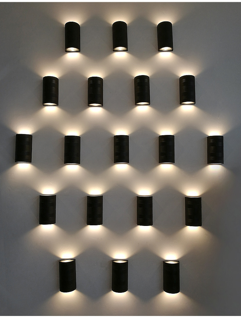 Factory direct sales: 6W LED square top and bottom lighting decorative wall lamp L160, dual-lighting corridor entrance courtyard waterproof wall lamp JL310 full figure