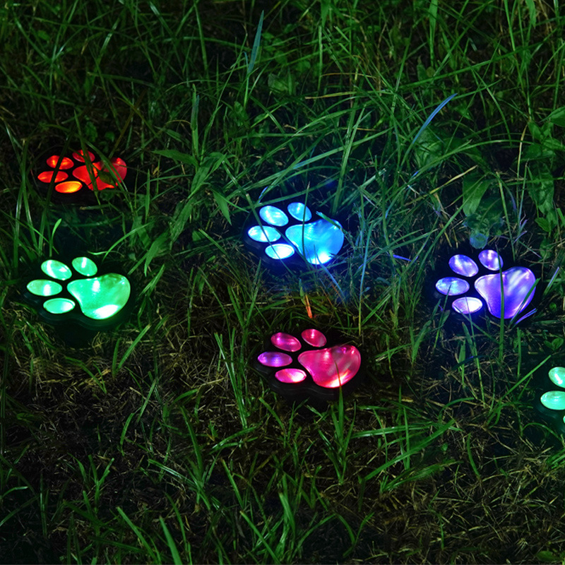 Solar cat paw light, solar light, outdoor garden light, automatic lighting at dark, garden buried light, waterproof atmosphere light Specification drawing