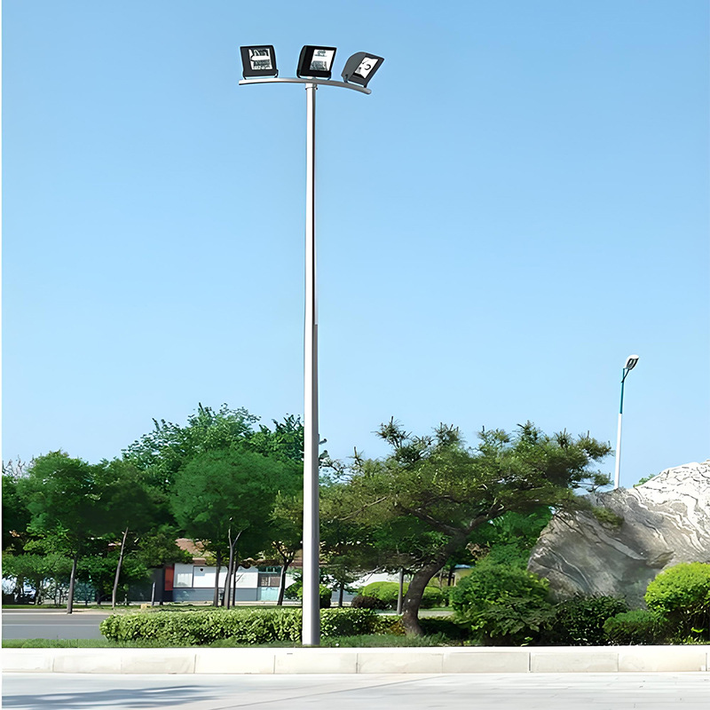 6-meter, 8-meter, 10-meter, 12-meter and 15-meter medium and high pole stadium lights, LED lighting fixtures, medium pole lights details Picture