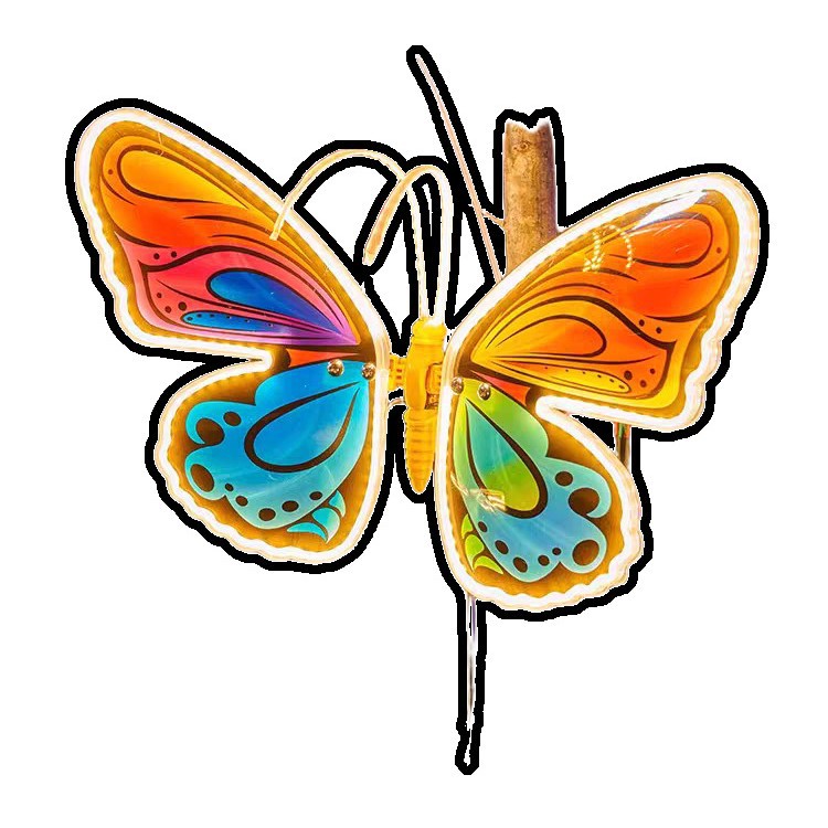 led outdoor waterproof luminous dynamic butterfly lights, festival scenic area decorative tree lighting, flashing animal and insect lights Item Picture