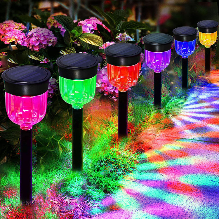 Solar-powered lawn landscape courtyard decorative lights, fresh and clean outdoor floodlights, villa garden lights, lawn lights full figure