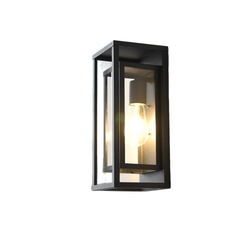 Simple outdoor waterproof wall lamps for balconies, corridors, doorways, outdoor villas, gardens, glass lampshades, and terrace lighting fixtures Item Picture