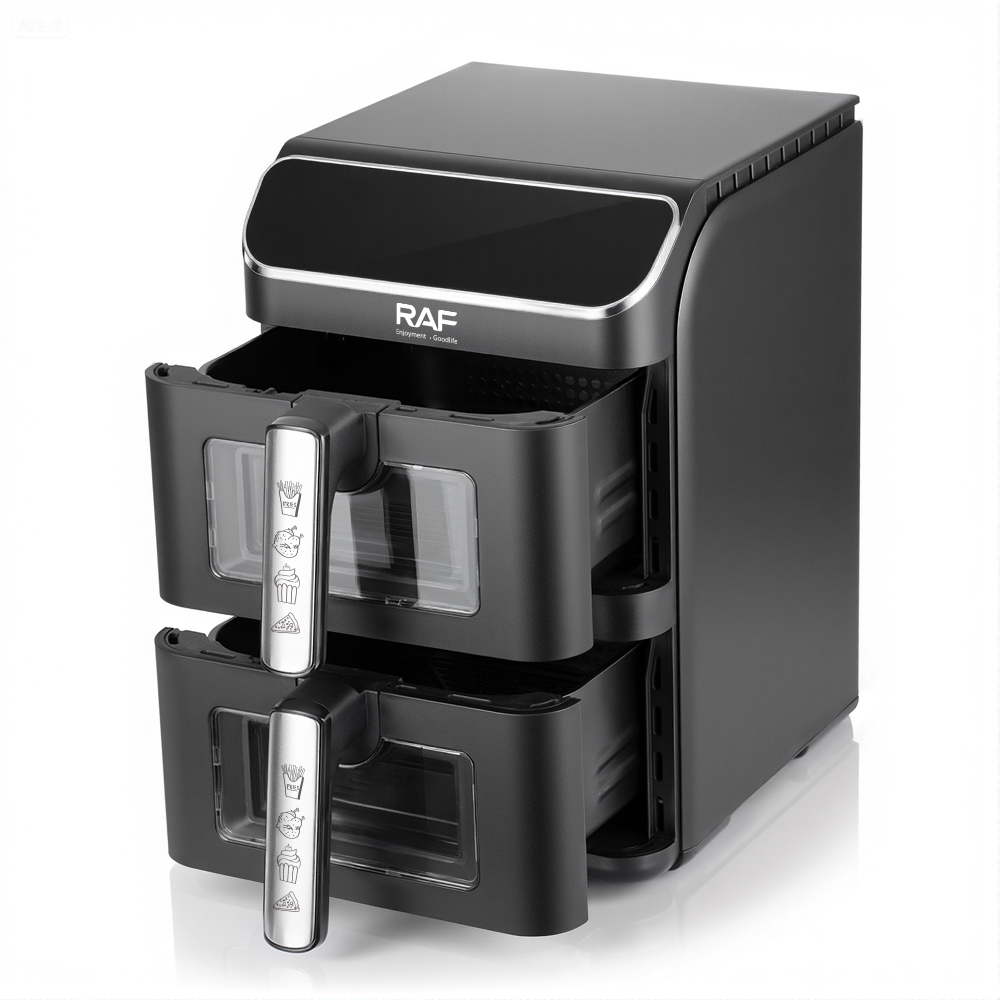 RAF European Standard cross-border double-layer air electric fryer 6L+6L large capacity pot household multi-functional intelligent oil-free electric fryer Specification drawing