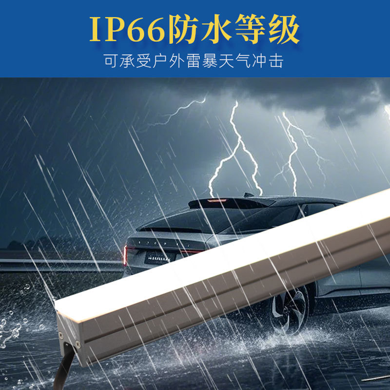 Acrylic strip light RGBW outdoor waterproof solid contour light 24V seven-color eave strip light 12W Application Scenario