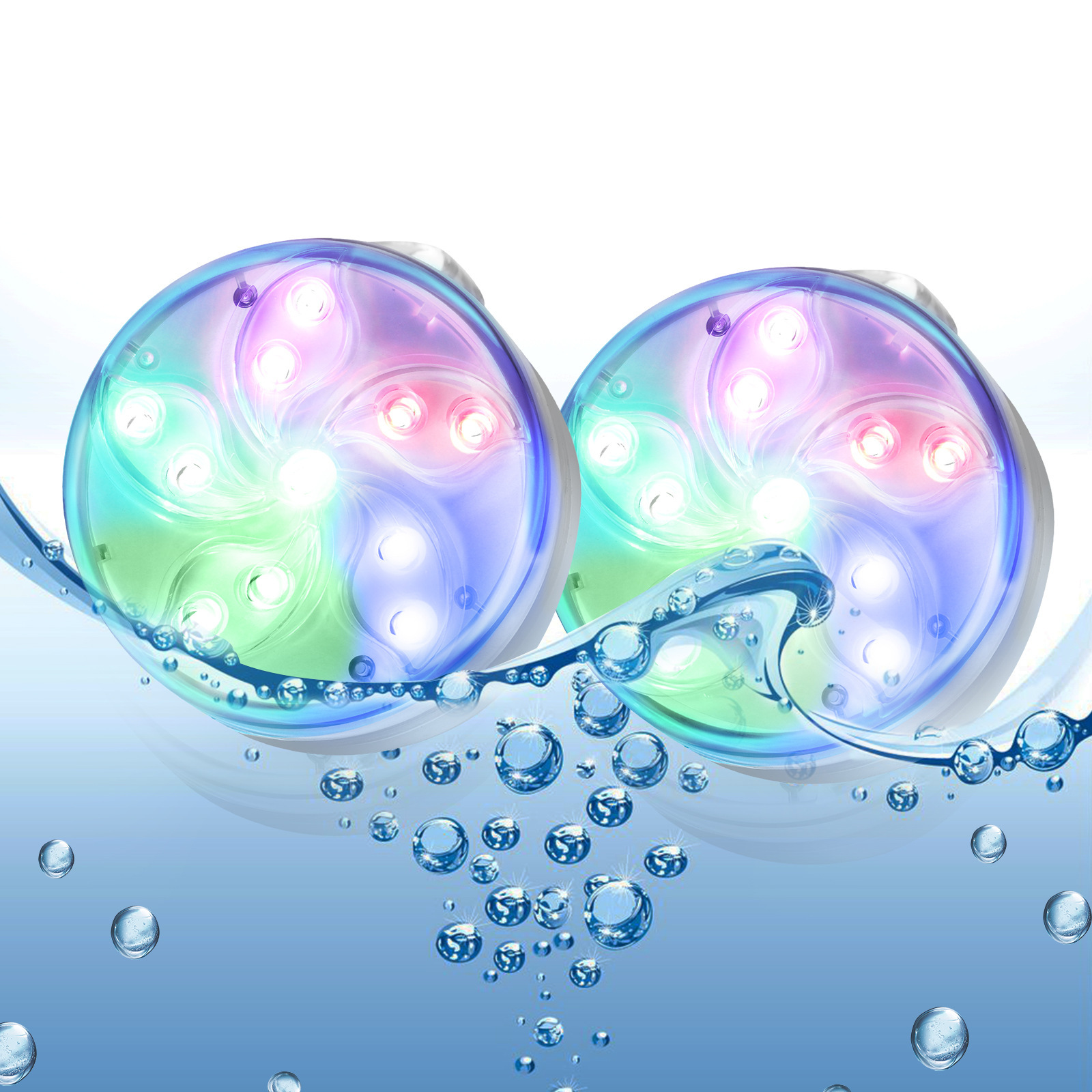 New LED horse-running remote control large knob light, Bauhinia flower diving light, 11 lights, aquarium fish tank swimming pool diving light Application Scenario
