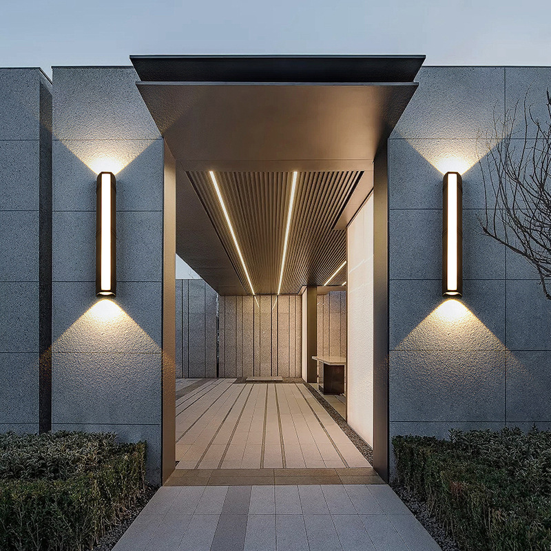Outdoor wall lamps, modern and simple waterproof garden lamps, led wall lamps for up and down lighting, outdoor corridor, front door and balcony lamps details Picture