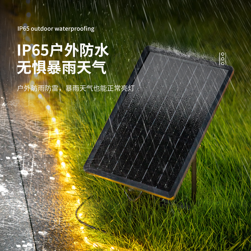 Amazon cross-border best-selling solar light strips, outdoor courtyard park LED light strips, night market camping atmosphere light strips Application Scenario