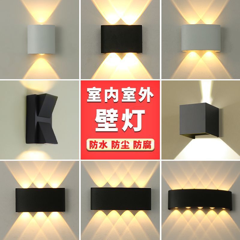 Indoor and outdoor universal wall lamps, bedroom bedside lamps, modern and simple staircase, courtyard, fence, corridor wall lamps wholesale full figure