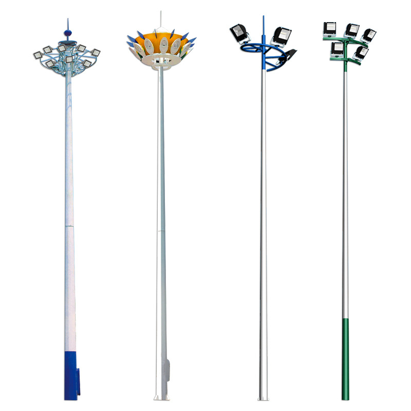 Factory direct sales of high mast lights for outdoor squares, basketball courts and football fields, 25-meter and 30-meter telescopic high mast lights Item Picture