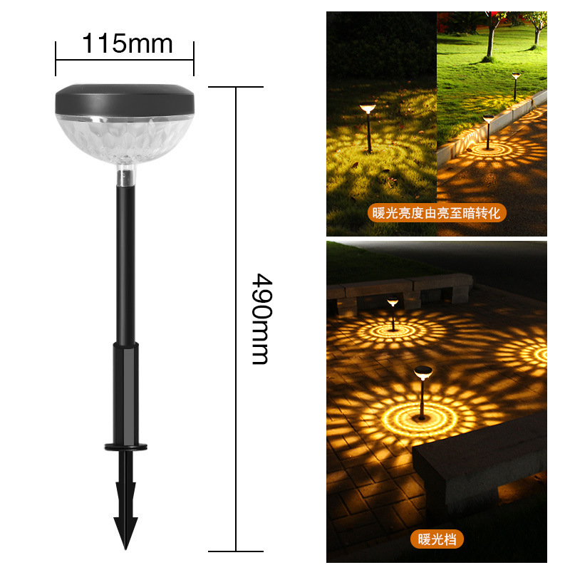 Solar lawn lights, projection water drop ground insert lights, breathing constant light, courtyard decorative lights, colorful road lamps, night lights Application Scenario