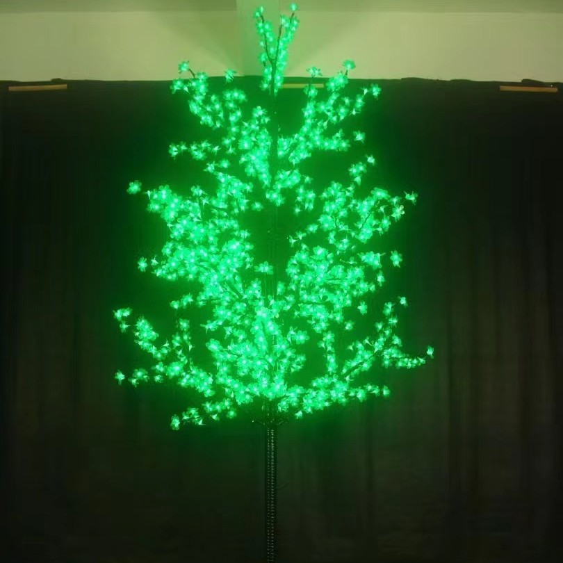led waterproof simulation iron rod cherry blossom tree light, illuminated tree light, Christmas tree light, simulation plant shape light, landscape light details Picture