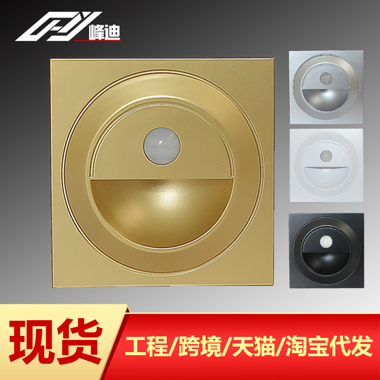 86 Smiling Face Hotel and Guesthouse 86 Embedded led human body Sensor Night Light Corridor Staircase Step Light Household human body full figure